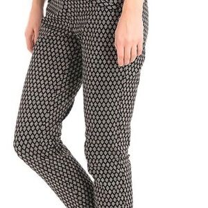GAP Black and White Geometric Skinny Pants